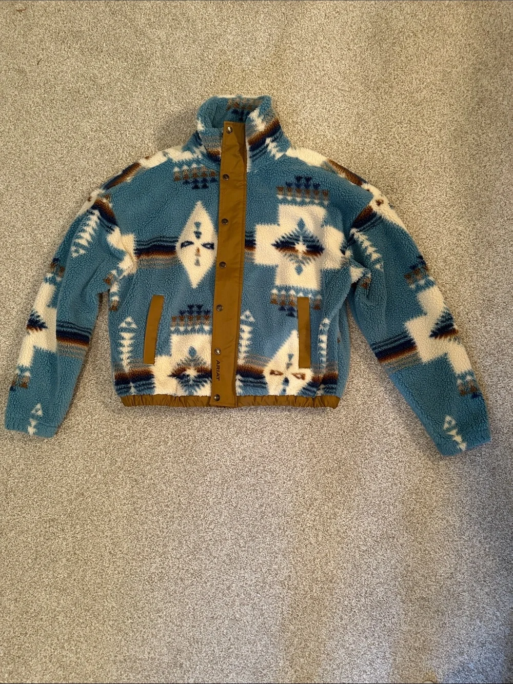 Ariat Sherpa Blocked Jacket in Agave Southwest - Picture 1 of 4